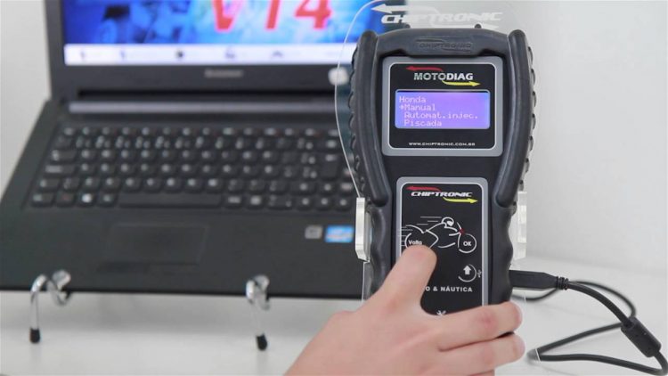 Video instruções de uso do Scanner Motodiag – Aula 7: Como ver a versão da carga do Motodiag