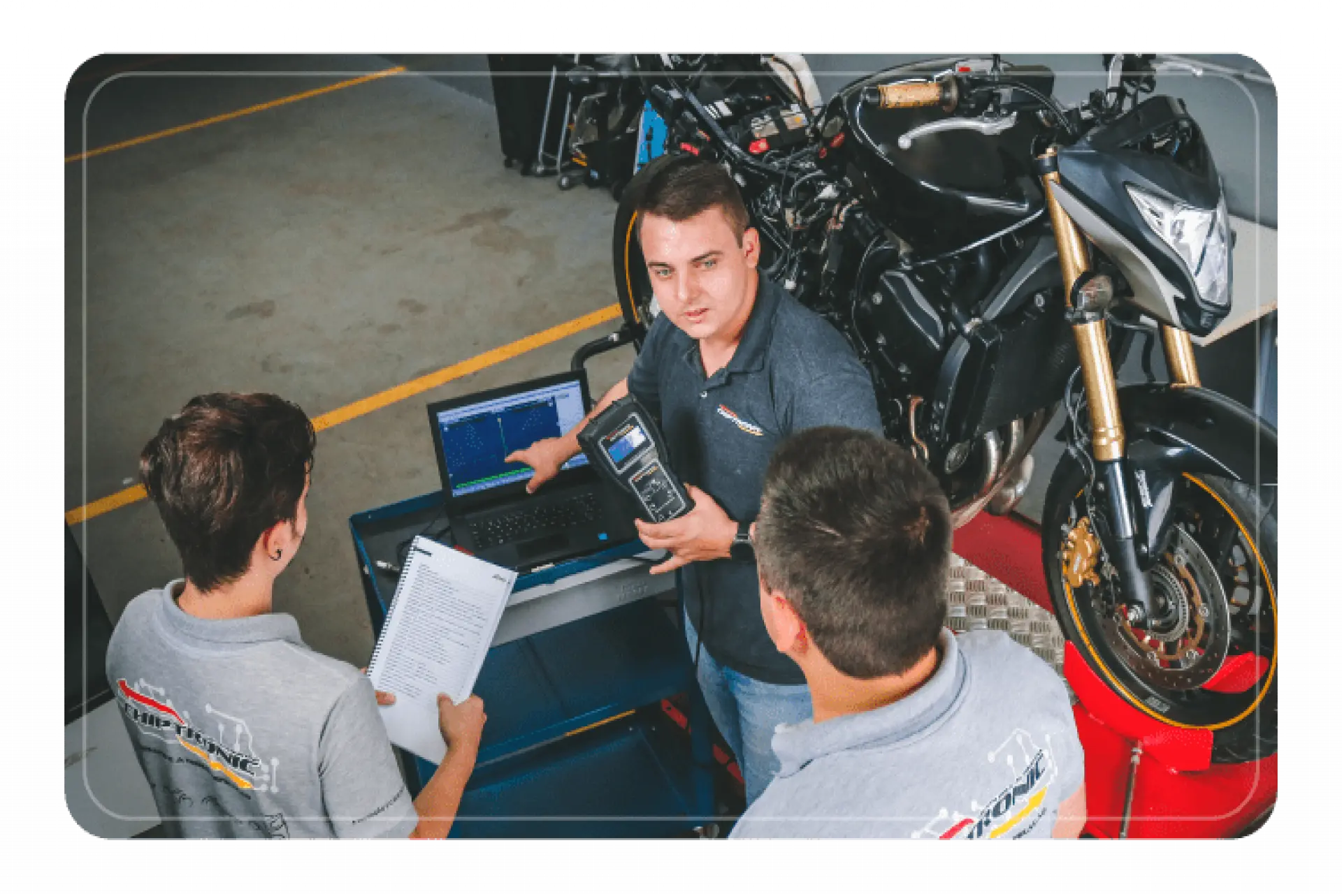 course of electronic system of management of motorcycles